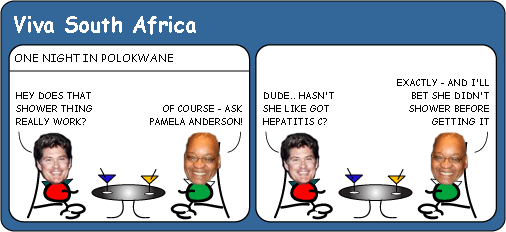 Jacob Zuma Meets The Hoff cartoon